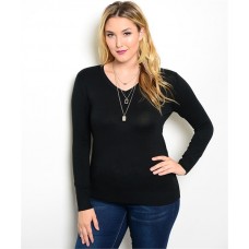 BLACK PLUS SIZE SWEATER 